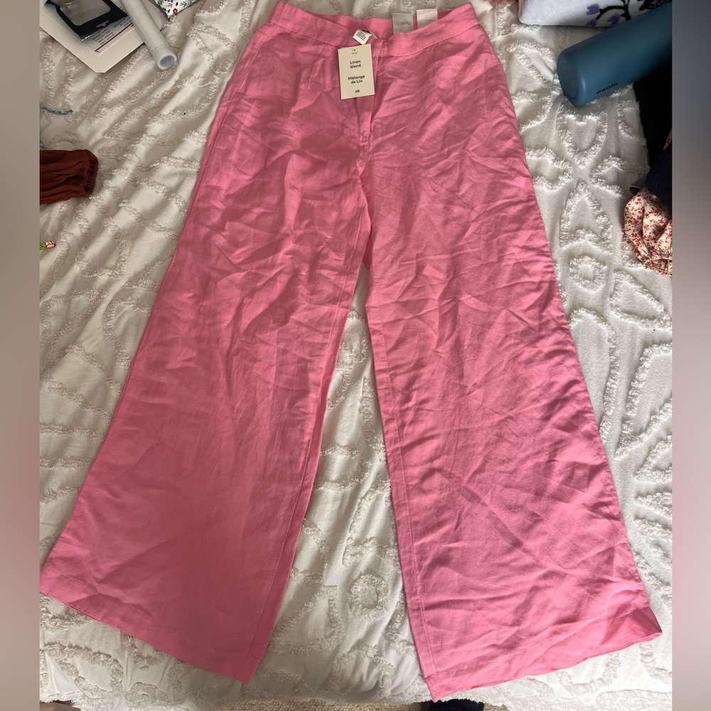 Pink linen pants form H&M